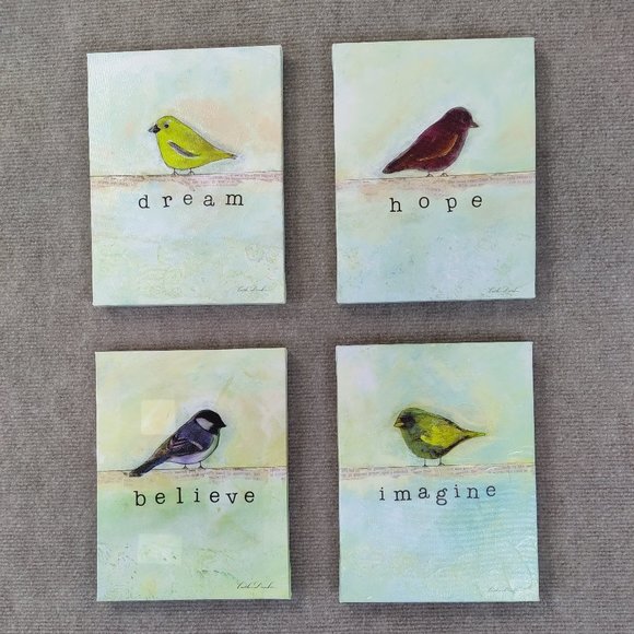 Caitlin Dundin Roaring Art 2015 Bird prints on Canvas Inspirational - Picture 1 of 7